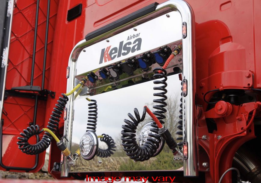 Stainless Steel AirBar for Scania P-G-R-T Series | 6 Red LEDs