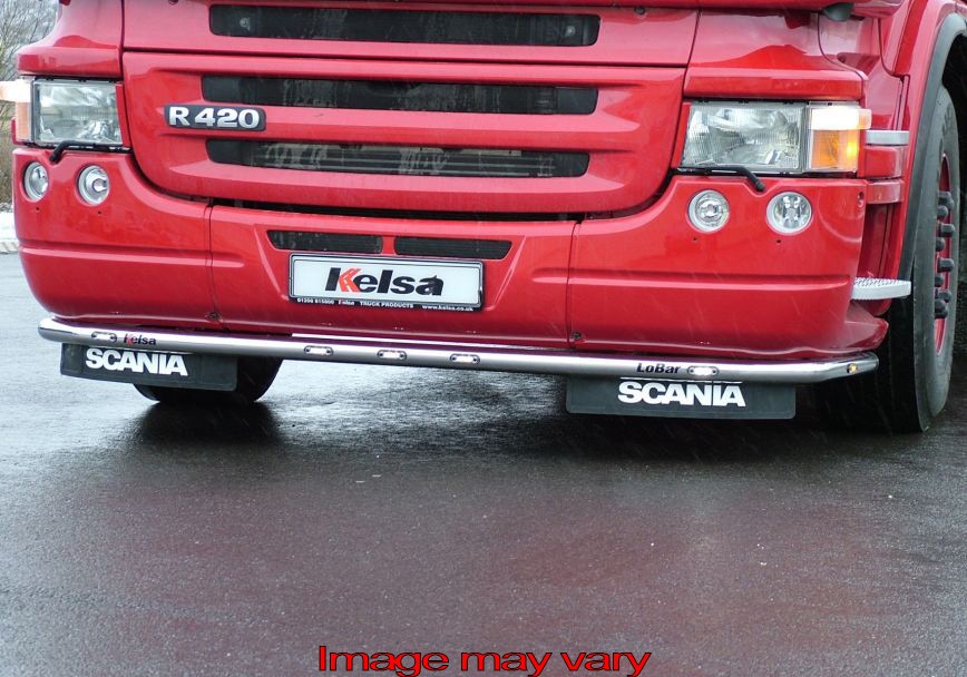 Aluminum LoBar for Scania R1 with Low Bumper | 5 White & 2 Amber LEDs
