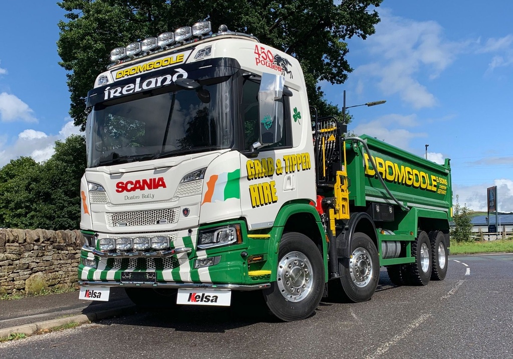 Aluminum LoBar for Scania R&S NextGen with High P40 Bumper | 7 Amber LEDs