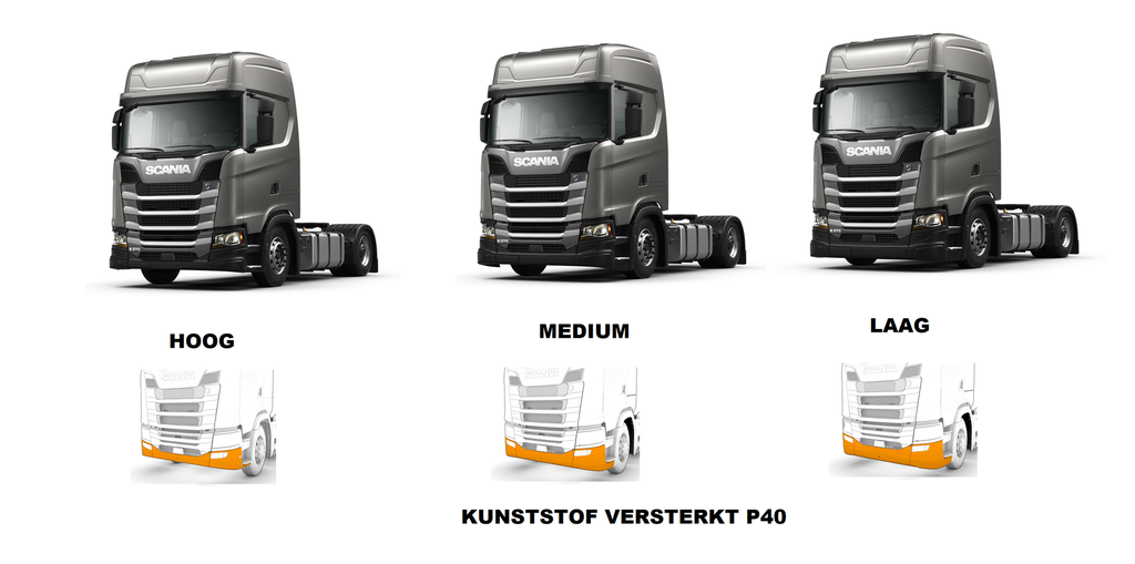 Aluminum LoBar for Scania R&S NextGen with Low P40 Bumper | 5 White & 2 Amber LEDs