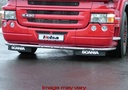 Stainless Steel LoBar for Scania R1 with Low Bumper | 5 White & 2 Amber LEDs