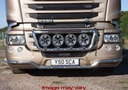 LoBar St. Steel for Scania R2 with Low Bumper (front) - 5 Amber LED