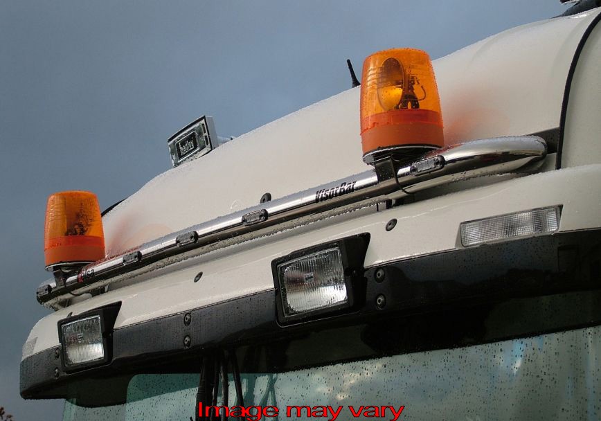 Aluminum VisorBar for Scania 4 & R Series Highline | 5 White LEDs