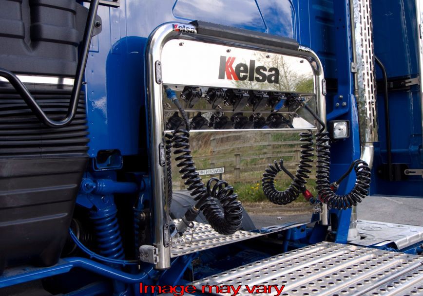 Stainless Steel AirBar for Volvo FH2 & FH3 | 6 Red LEDs