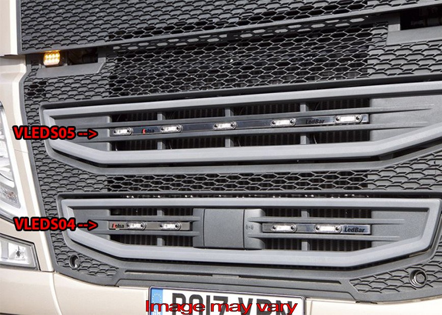 Stainless Steel LedBar for Volvo FH/FM4/4B | 4 Amber LEDs