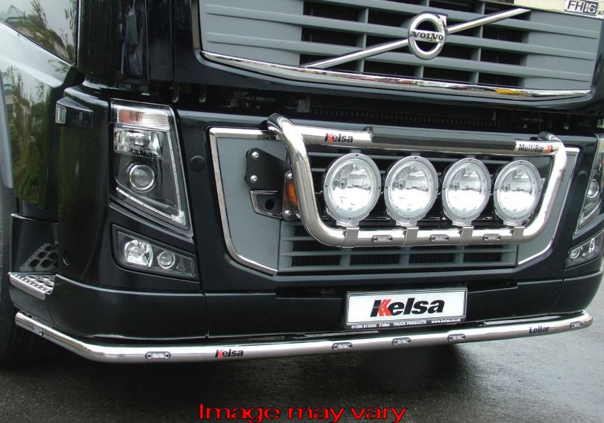 Stainless Steel LoBar for Volvo FM/FH2&3 | 7 Amber LEDs