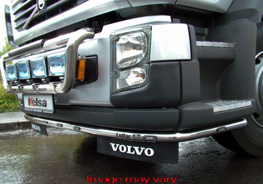 Stainless Steel LoBar for Volvo FL 2007+ with Standard Bumper | 7 Amber LEDs