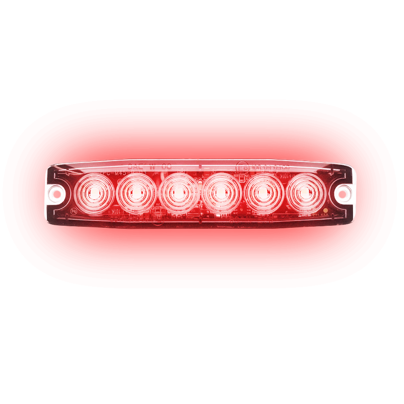 6-LED Ultra Thin Strobe Light - Red