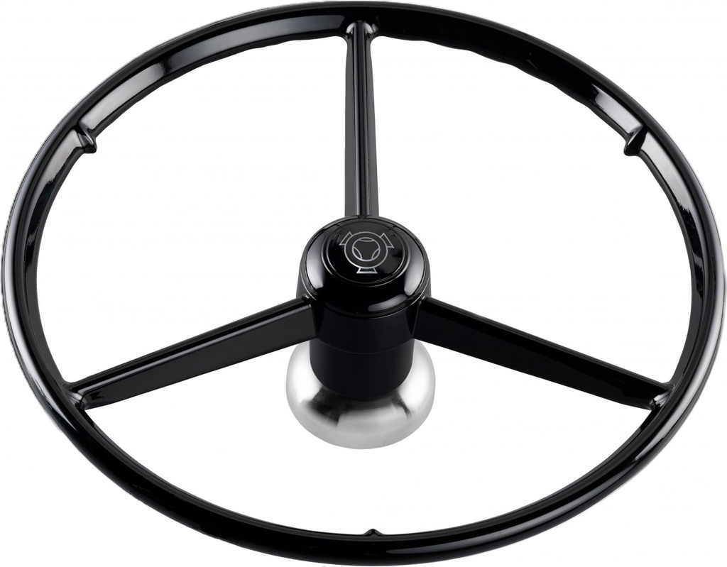3-Spoke Steering Wheel for Scania R Series Steamline & NextGen | Black with Vabis Logo