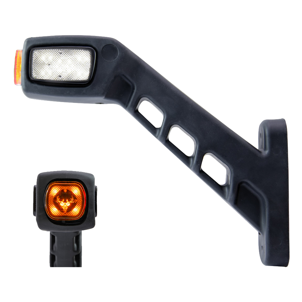 Sidemarker Rubber Arm Long Freedom LED 3 Colors - Right
