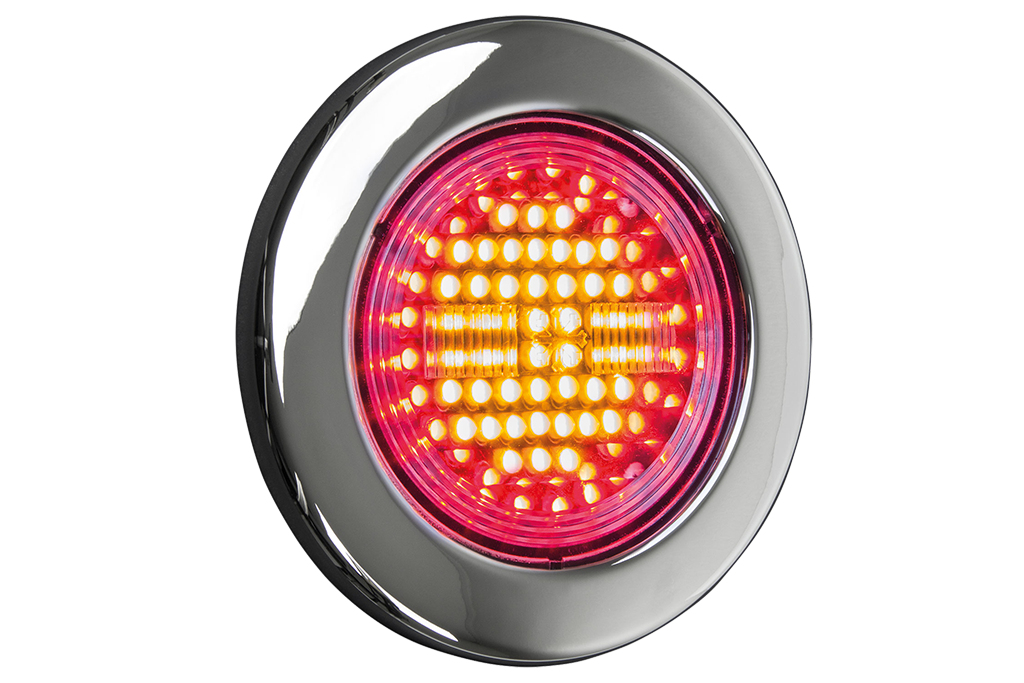 IZE LED 3-Chamber Taillight Round (Left)
