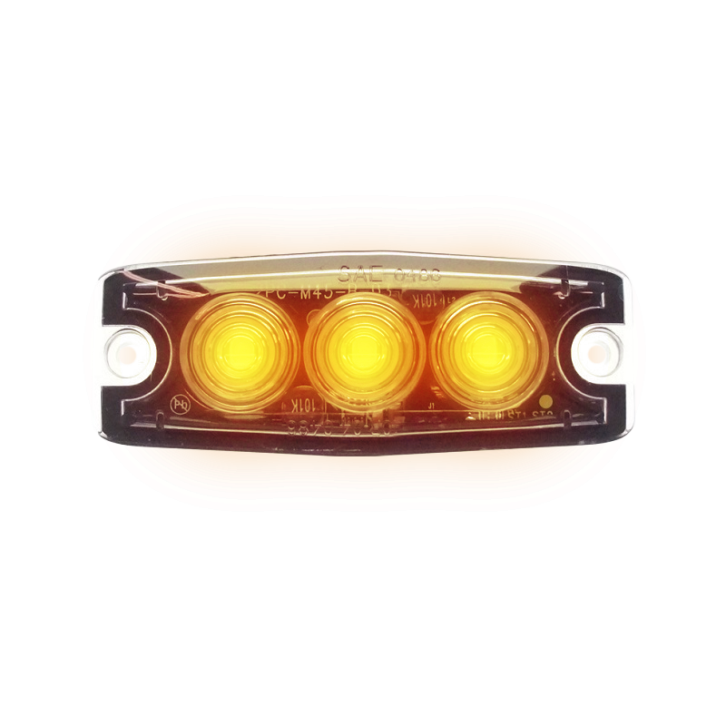 3-LED Ultra Thin Strobe Light - Amber