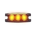 3-LED Ultra Thin Strobe Light - Amber