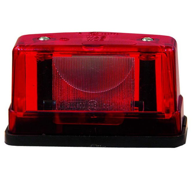 Halogen License Plate Light | Red 12/24V