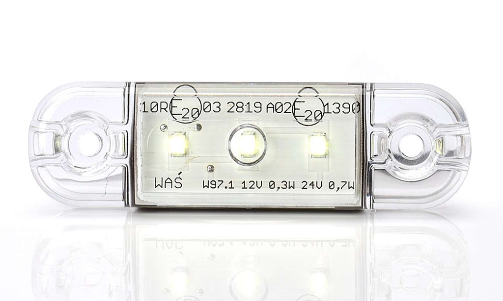 3-LED Ultra Slim Position Light 9-36V - White