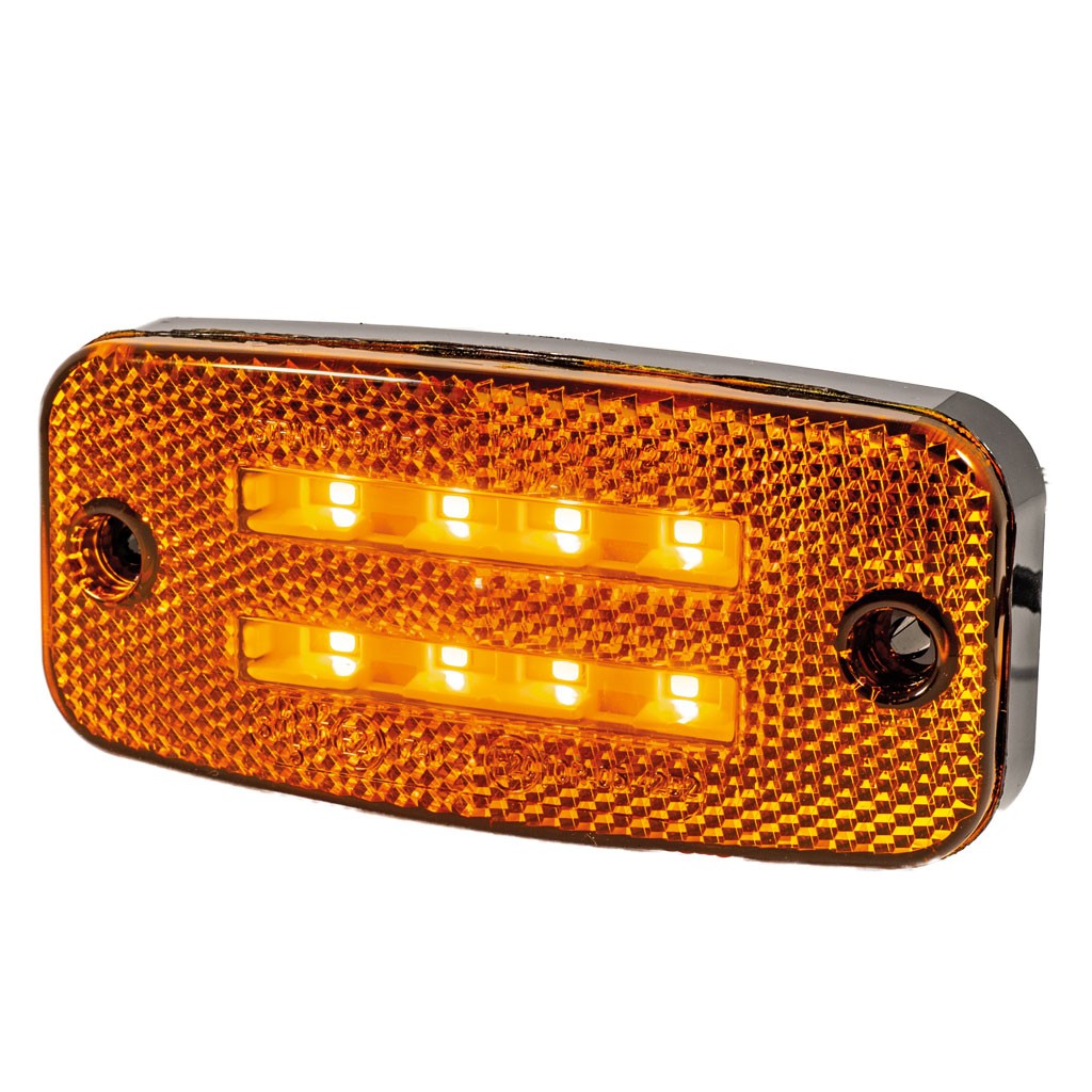 LED Side Marker/Position Light + Indicator Amber 12-24V