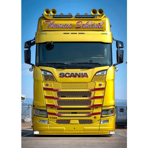 Bumper Spoiler for Scania NextGen with Medium Bumper | Type 4 | 2x White Talmu