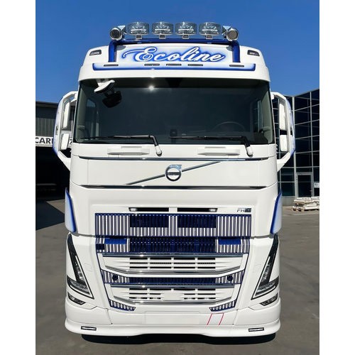 Bumper Spoiler for Volvo FH4/4B | Type 1 | 12cm Deeper | 2 Lightholes