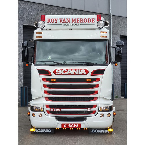Sunvisor for Scania Streamline 2013+ Highline | Type 3A | With Line | 4 Lightholes