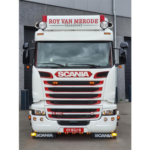 Sunvisor for Scania Streamline 2013+ Topline | Type 2A | Grooved | 2 Lightholes