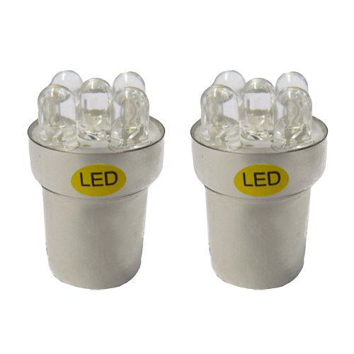 BA15s 5 Wedge LED's (2 Pc's) - Amber