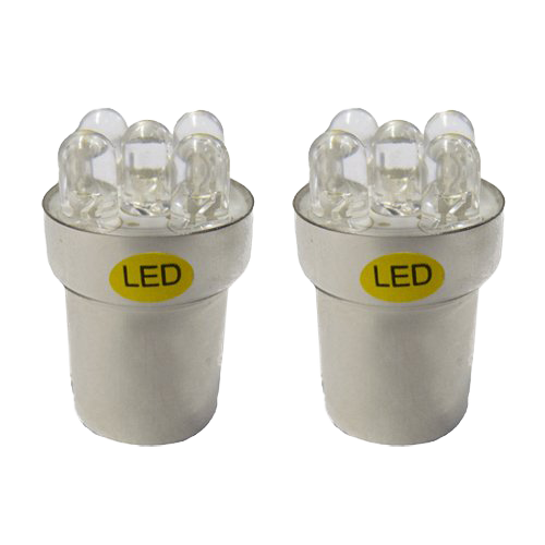 BA15s Lights with 5 LEDs Amber | Set of 2 Pieces