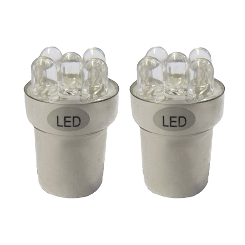 BA15s Lights with 5 LEDs White | Set of 2 Pieces