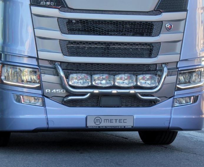 Stainless Steel Frontbar "SPIDER" for Scania R&S NextGen | 3 White LEDs