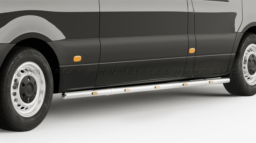 Metec Sidebars for Mercedes Sprinter 2013+ & Volkswagen Crafter 2007+ | Long Wheelbase 4325mm | 5 Amber LEDs