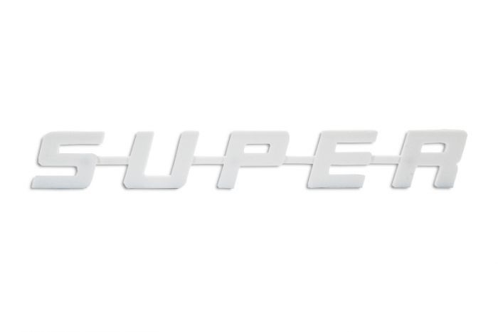 SUPER Logo Plastic | White