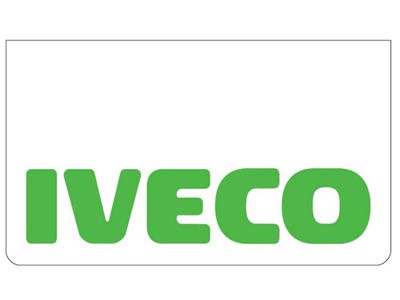 Mudflap for Iveco | White with Green Print | 60x35cm