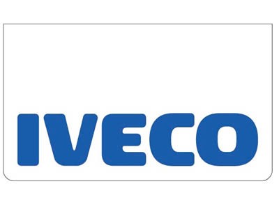 Mudflap for Iveco | White with Blue Print | 60x35cm
