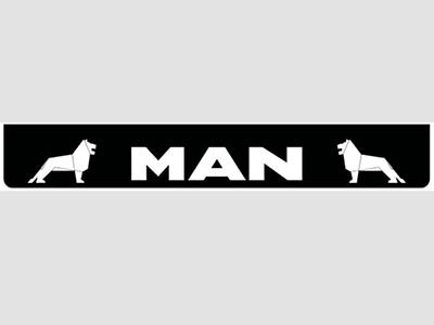 Mudflap Rear Bumper for MAN | Black with White Print | 238x35cm