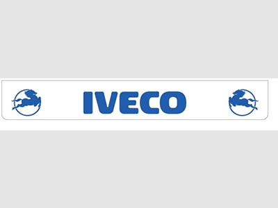 Mudflap Rear Bumper for Iveco | White with Blue Print | 238x35cm