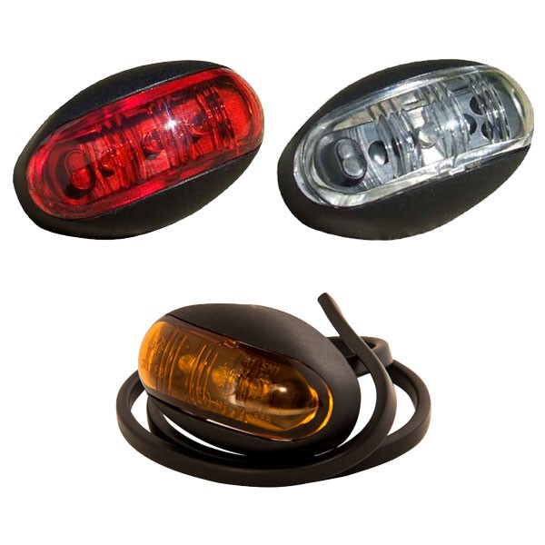 Oval 3-LED Position Light - Amber