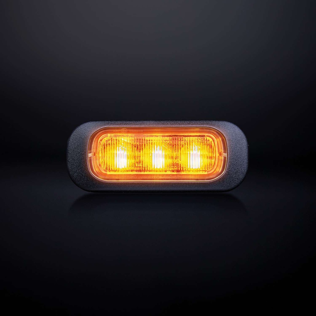 Dark Knight Strobe Light Amber 3 LED Cear Lens