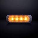 Dark Knight Strobe Light Amber 4 LED Dark Lens