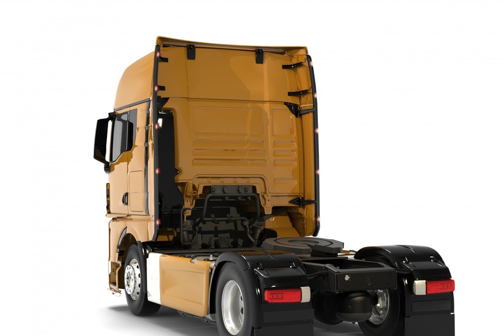 Stainless Steel Light Strips for Side Spoilers MAN TGX GX | Black