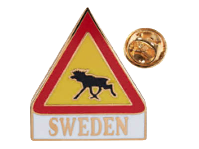[501008] Warning Sweden Moose - Pin