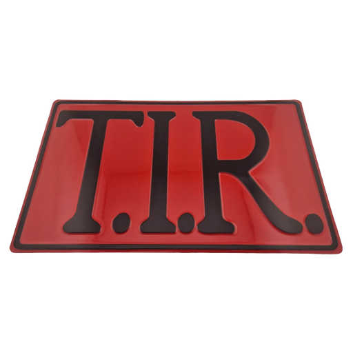 [501101] T.I.R. Sign - Red With Black Print