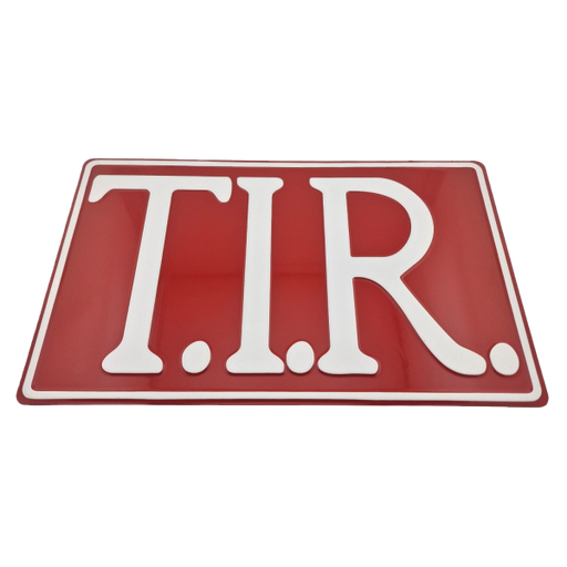 [501102] T.I.R. Sign - Red With White Print