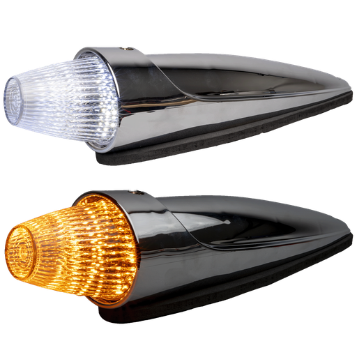 [1100732AW-LED] Torpedo Roof Marker Light LED Chrome | Dual Color