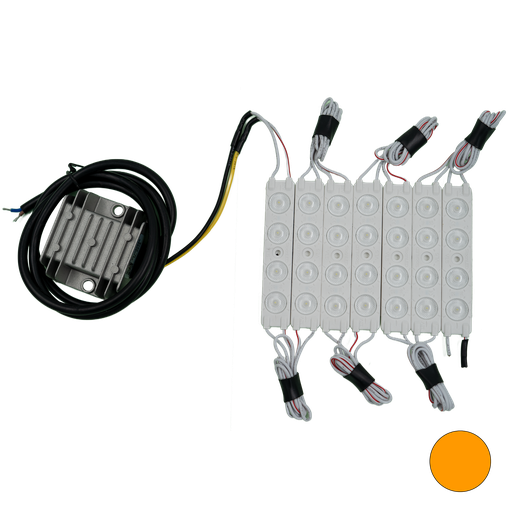 [2607-LED125A] LEDs & Powerunit for Illuminated Truck Signs 125cm | Amber LEDs