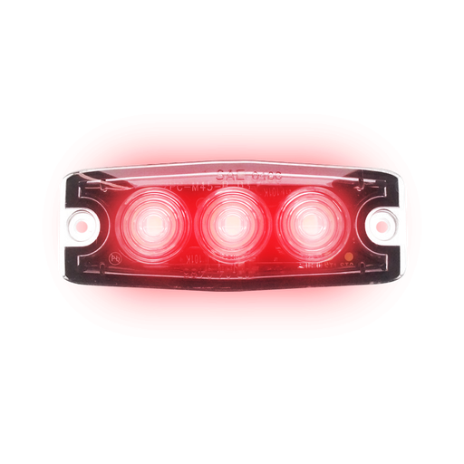 [26076350123] 3-LED Ultra Thin Strobe Light - Red