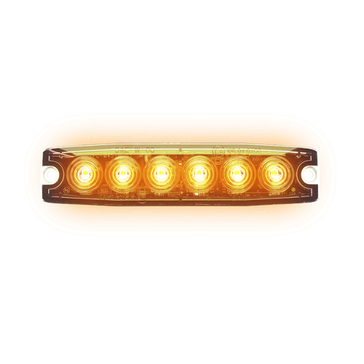 [4635013A] 6-LED Ultra Thin Strobe Light - Amber
