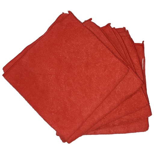 [50300103] Set (5 Pieces) Microfibre Cloths - Red