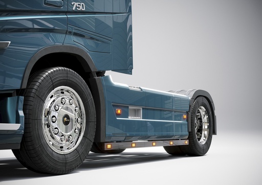 [2607VOL30002.3] Old School Sidebars - Volvo FH - Wheelbase 3.800mm - Set with lights &cables / 10m connection to vehicle electronic/dashboard