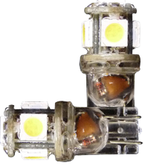 [26075SMD32VW] T10 Lamps with 5 SMD LEDs White | Set of 2 Pieces